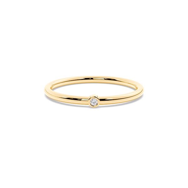 Letter E Morse Code Diamond Initial Ring