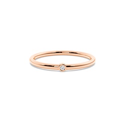 Letter E Morse Code Diamond Initial Ring