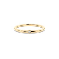 Letter E Morse Code Diamond Initial Ring