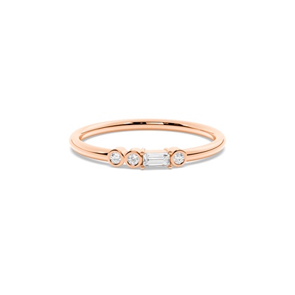 Letter F Morse Code Diamond Initial Ring