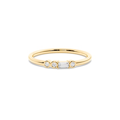 Letter F Morse Code Diamond Initial Ring