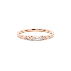 Letter F Morse Code Diamond Initial Ring