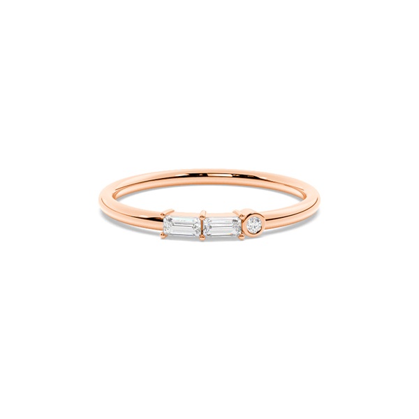 Letter G Morse Code Diamond Initial Ring
