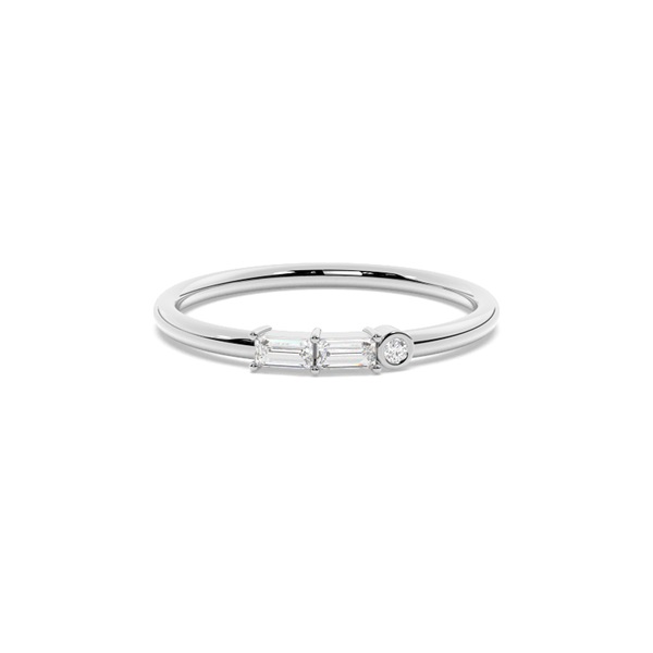 Letter G Morse Code Diamond Initial Ring