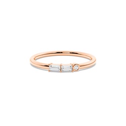 Letter G Morse Code Diamond Initial Ring