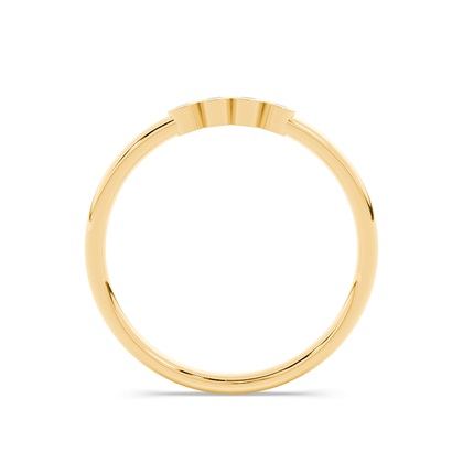 Buchstabe H Morsecode Diamant Initial Ring