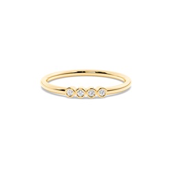 Letter H Morse Code Diamond Initial Ring