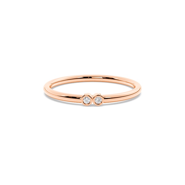 Letter I Morse Code Diamond Initial Ring