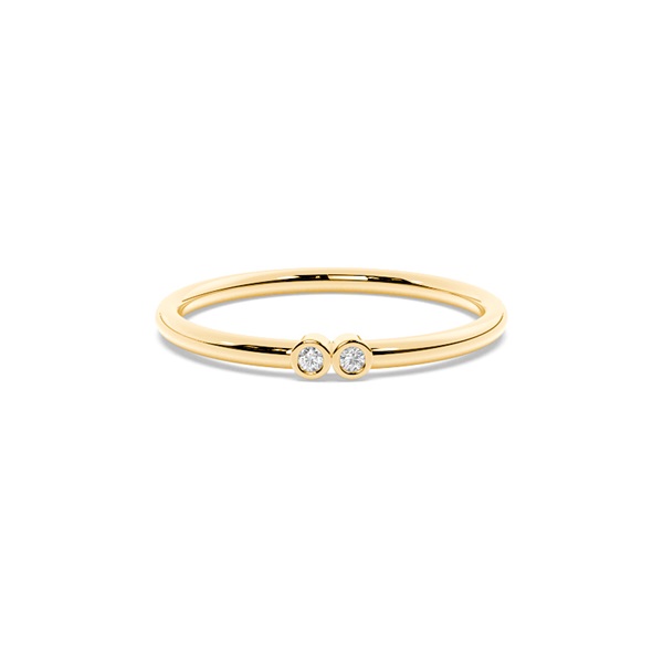 Letter I Morse Code Diamond Initial Ring