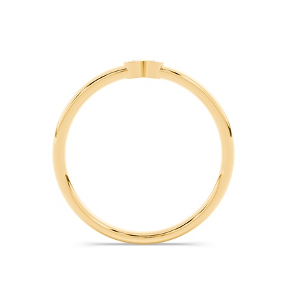 Buchstabe I Morsecode Diamant Initial Ring