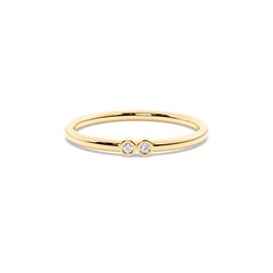Letter I Morse Code Diamond Initial Ring