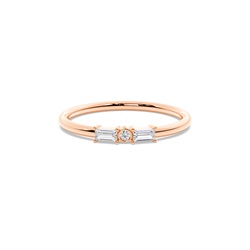 Letter K Morse Code Diamond Initial Ring