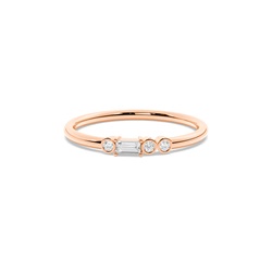 Letter L Morse Code Diamond Initial Ring