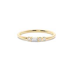 Buchstabe L Morsecode Diamant Initial Ring