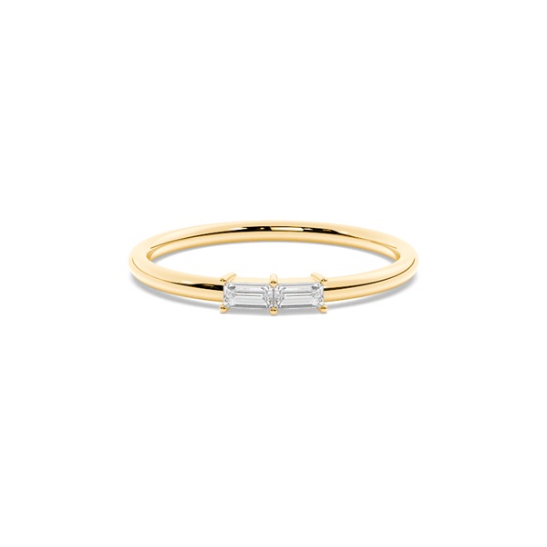 Letter M Morse Code Diamond Initial Ring