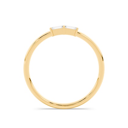 Buchstabe M Morsecode Diamant Initial Ring