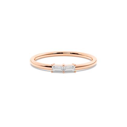 Letter M Morse Code Diamond Initial Ring