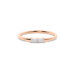 Buchstabe M Morsecode Diamant Initial Ring
