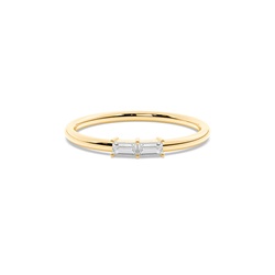 Letter M Morse Code Diamond Initial Ring