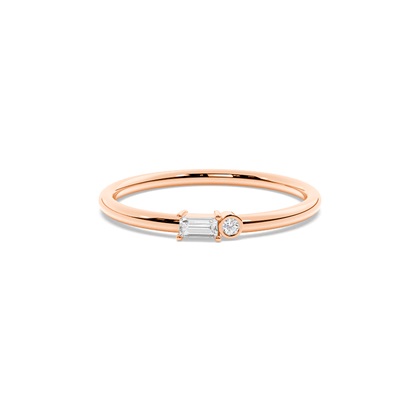 Letter N Morse Code Diamond Initial Ring