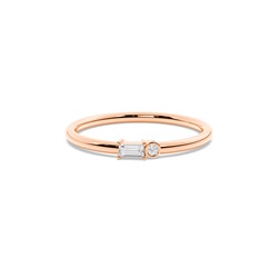 Letter N Morse Code Diamond Initial Ring