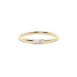 Letter N Morse Code Diamond Initial Ring