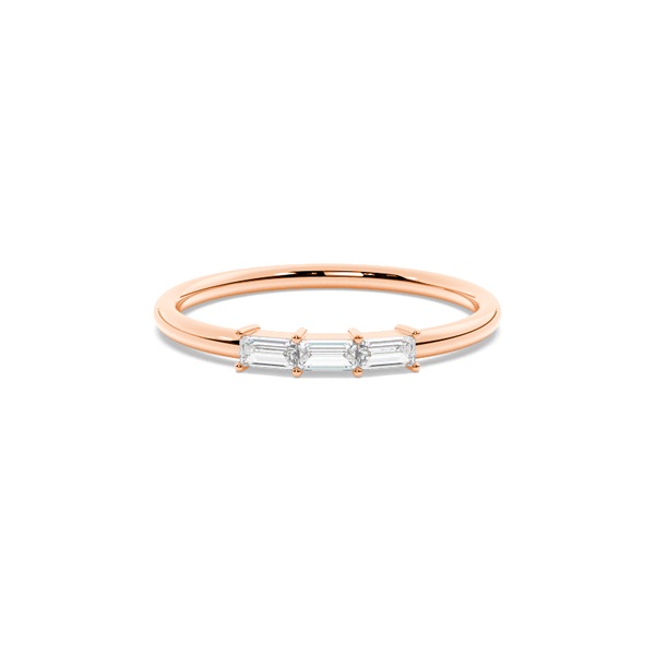 Letter O Morse Code Diamond Initial Ring