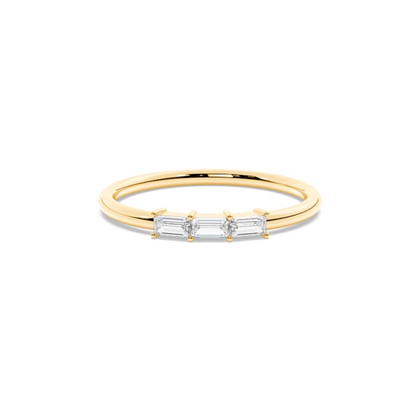 Letter O Morse Code Diamond Initial Ring