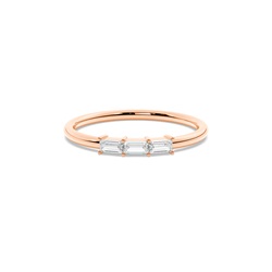 Buchstabe O Morsecode Diamant Initial Ring