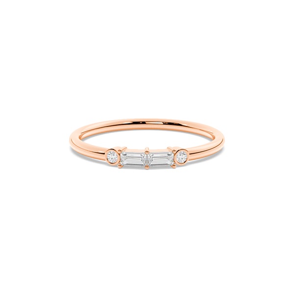 Letter P Morse Code Diamond Initial Ring