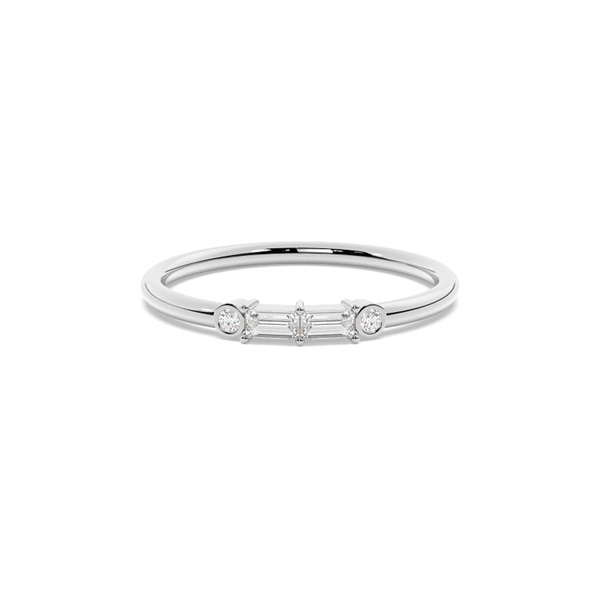 Letter P Morse Code Diamond Initial Ring