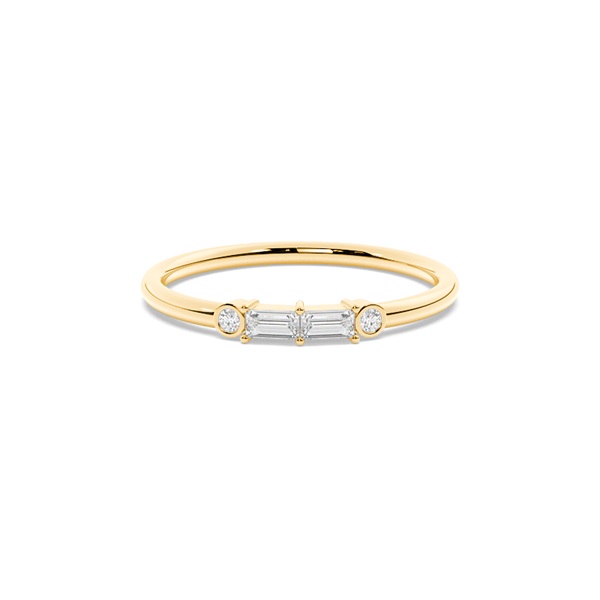Letter P Morse Code Diamond Initial Ring