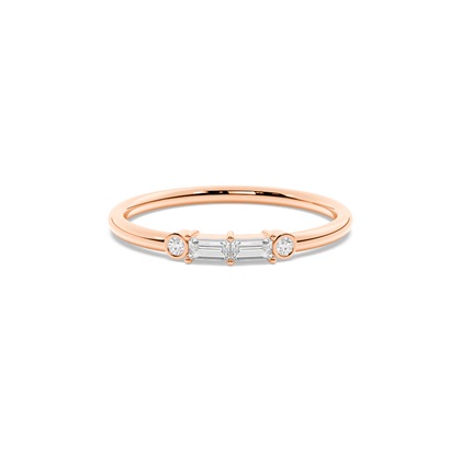 Letter P Morse Code Diamond Initial Ring