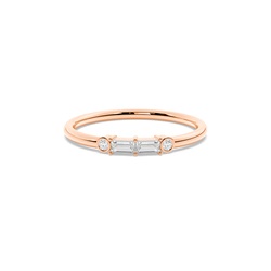 Letter P Morse Code Diamond Initial Ring