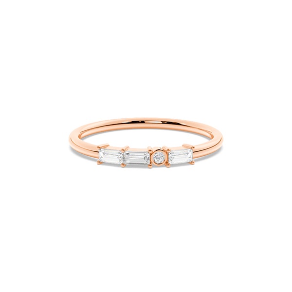 Letter Q Morse Code Diamond Initial Ring