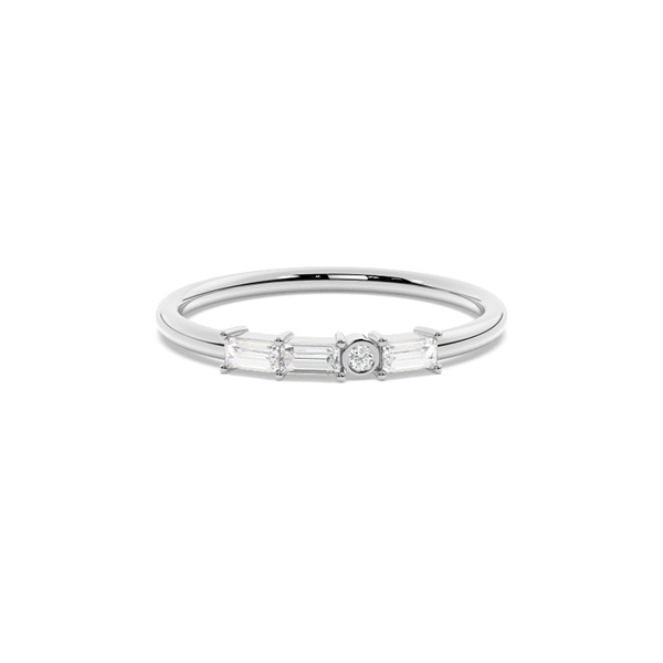 Letter Q Morse Code Diamond Initial Ring