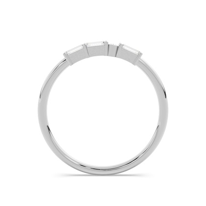 Buchstabe Q Morsecode Diamant Initial Ring