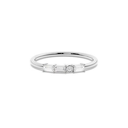 Letter Q Morse Code Diamond Initial Ring