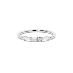 Letter Q Morse Code Diamond Initial Ring