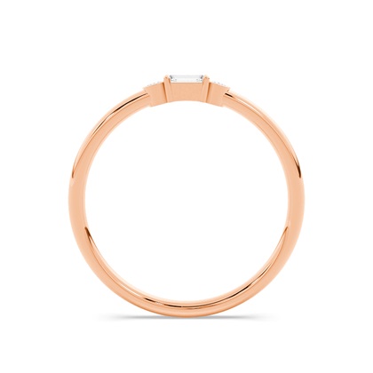 Buchstabe R Morsecode Diamant Initial Ring