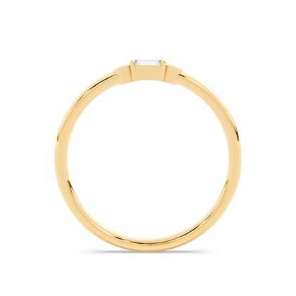 Buchstabe R Morsecode Diamant Initial Ring