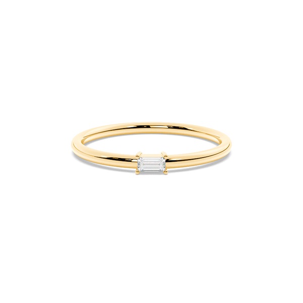 Letter T Morse Code Diamond Initial Ring