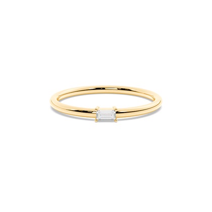 Letter T Morse Code Diamond Initial Ring