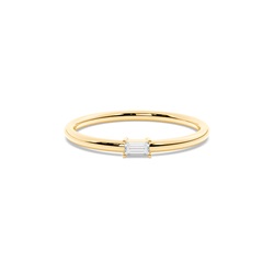 Buchstabe T Morsecode Diamant Initial Ring