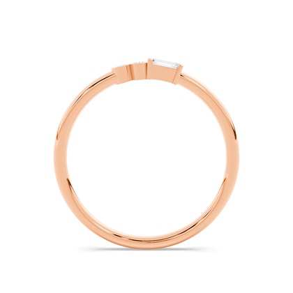 Buchstabe U Morsecode Diamant Initial Ring