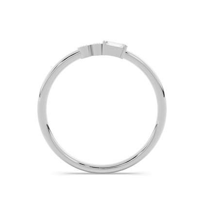 Buchstabe U Morsecode Diamant Initial Ring