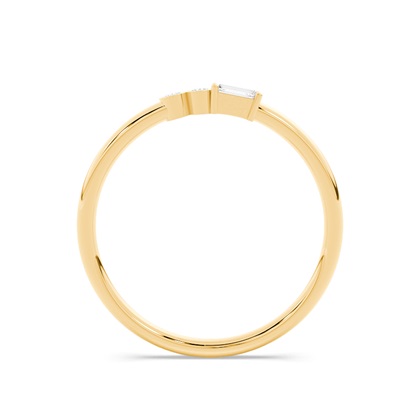 Buchstabe U Morsecode Diamant Initial Ring