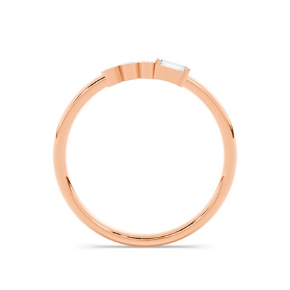 Buchstabe V Morsecode Diamant Initial Ring