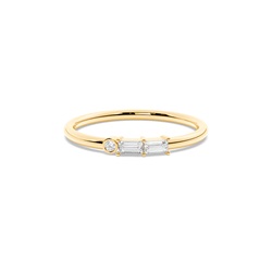 Buchstabe W Morsecode Diamant Initial Ring