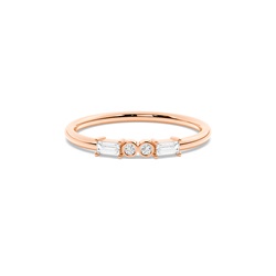 Letter X Morse Code Diamond Initial Ring